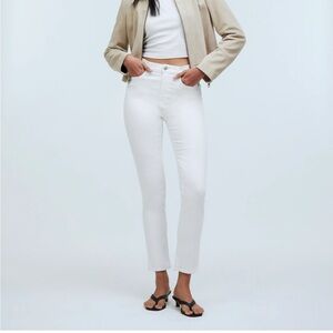 Madewell Stovepipe Jeans in Pure White Size 25P NWT